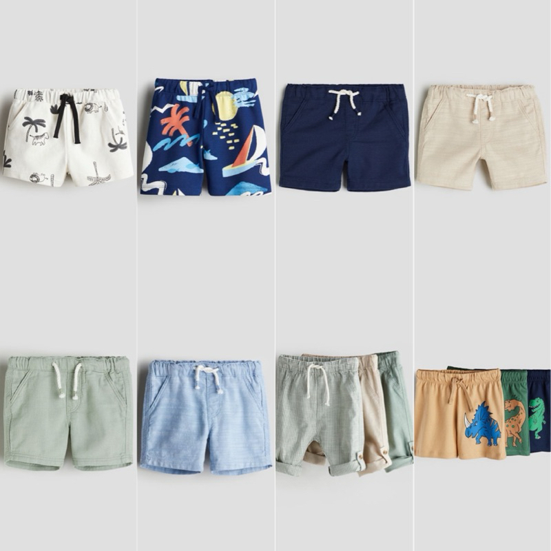 Quần đùi/ Sooc/ Shorts và Quần dài H&M các màu xanh biển, be, xanh lá nhạt siêu xinh, mặc hè siêu mát ạ