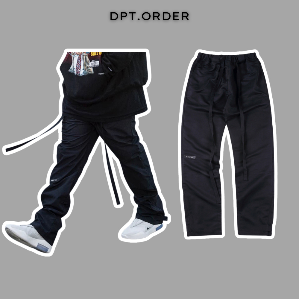 (Best quality) Quần Dài Fear Of God Nylon Black Pants
