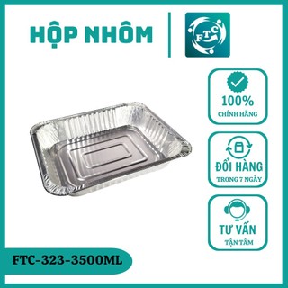 Khay nhôm Ftc hộp nhôm 3500ml giữ nhiệt 4h cao cấp dùng 1 lần MS323