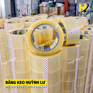 Cuồn băng keo TRONG 120Y rộng 4.8cm dán thùng , băng keo văn phòng phẩm