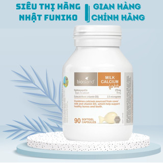 Canxi sữa Bioisland Milk Calcium, Úc (90 viên) bổ sung canxi phát triển xương và răng cho bé