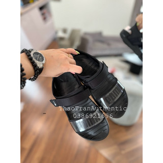 Giày PM nữ đen/ trắng quai trong