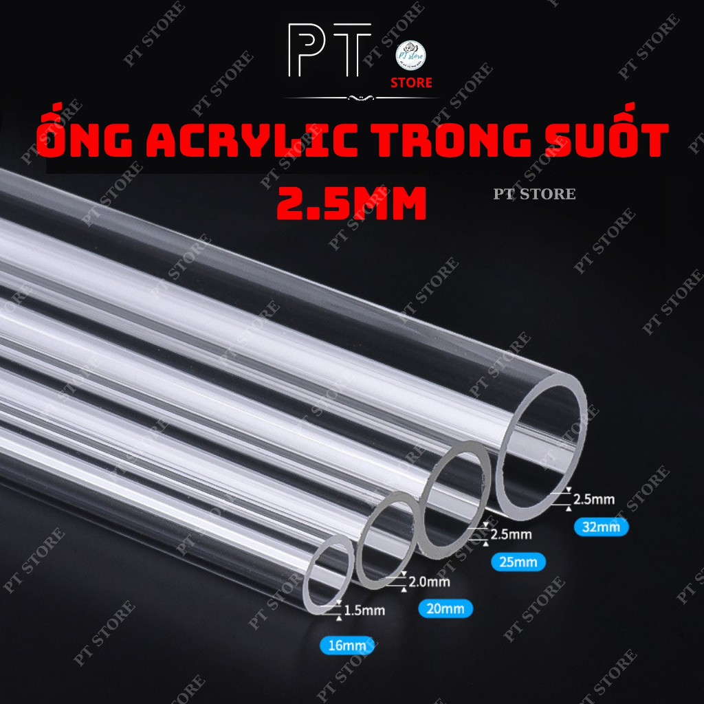 Ống nước trong suốt cho bể cá phi 16-20-25-32mm, chuyên hệ thống dẫn nước lọc bể cá cảnh.