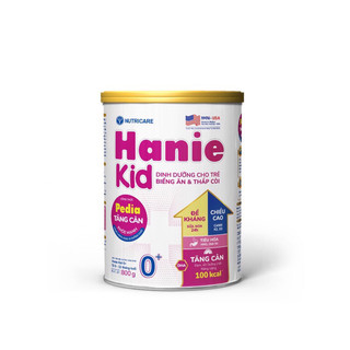  Sữa bột Hanie Kid 0+ cho trẻ biếng ăn chậm lớn còi xương và suy dinh dưỡng lon 800g- có ship hỏa tốc HCM 