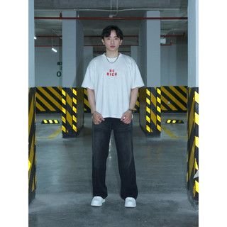 Áo Thun LarkStudio “Be Rich” Boxy Tee Black/White
