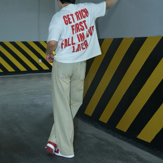 Áo Thun LarkStudio “Be Rich” Boxy Tee Black/White