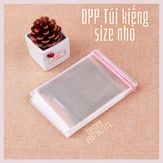 Full size - 100g túi kiếng opp dán miệng đựng phụ kiện, trang sức, ốp lưng, khẩu trang