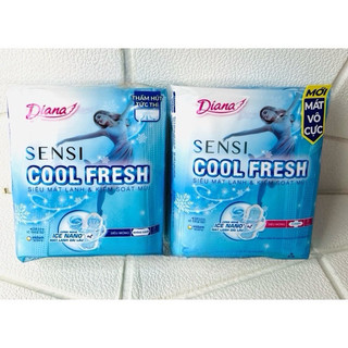 Gói 8 Miếng Băng Vệ Sinh Diana Cool Fresh Siêu Mỏng Có Cánh - không Cánh