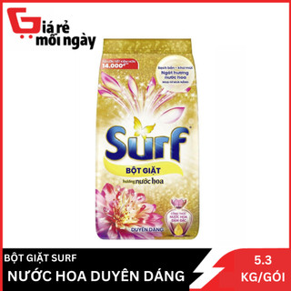 Bột giặt Surf Hương nước hoa Duyên dáng Gói lớn 5.3kg