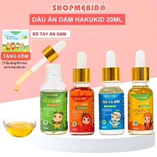Dầu ăn dặm Hakukid 20ML Bổ Sung Dinh Dưỡng Cho Bé Dầu Gấc, Dầu olive, Dầu Cá Hồi, Dầu óc Chó Shop Mẹ Bí Đỏ.