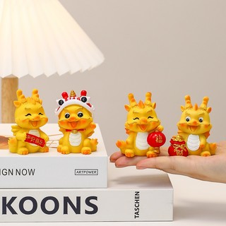Mô Hình Rồng Mini May Mắn Dùng Để Trang Trí Ô Tô, Bàn Làm Việc, Decor Văn Phòng