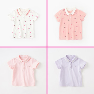 Áo Polo hoạ tiết nhiều mẫu dễ thương cho bé gái - TOPZKIDS