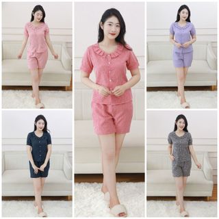 (Bunnysky) Đồ bộ mặc nhà quần đùi mặc hè mát mẻ