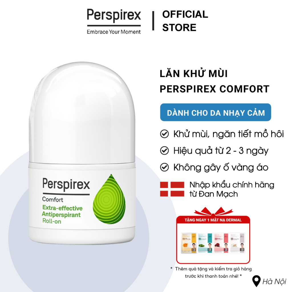 Lăn Khử Mùi Perspirex Comfort Dành Cho Người Có Làn Da Nhạy Cảm 20ml