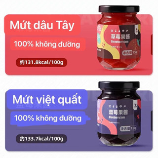 Mứt trái cây không đường calo thấp hũ 150g