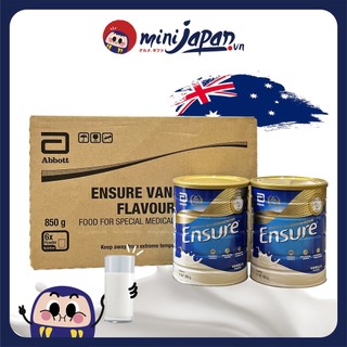 Thùng 6 lon sữa bột ensure ÚC hương vanilla hộp 850g