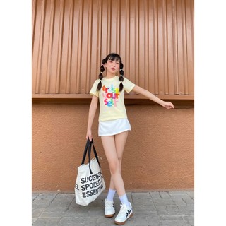 Áo thun baby tee form ôm vừa , áo phông nữ tay ngắn vải 100% cotton co giãn thoáng mát BonBon - ABBC19