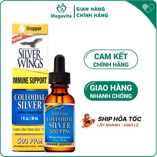 Keo bạc natural path silver wings colloidal silver 500 ppm 30ml