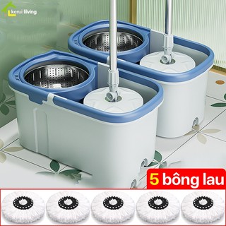 Thùng lau sàn DION, xô lau nhà, bộ lau sàn, cây lau nhà kèm bông lau thay thế siêu thấm hút