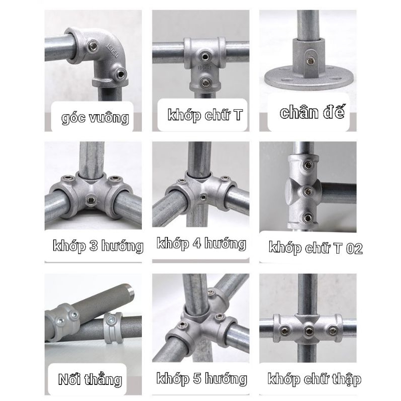 Khớp nối ống tròn dùng cho ống phi 21,25 ,32 cút nối ống nhôm đúc chịu lực