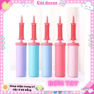 Dụng cụ bơm bong bóng cầm tay-màu pastel