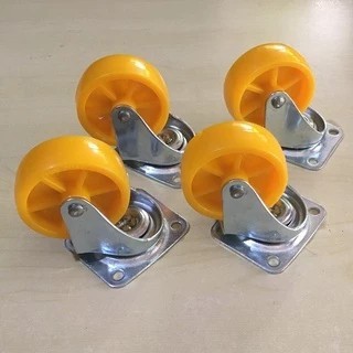 Bánh xe đẩy nhựa có khóa đủ kích thước từ 40mm - 100mm