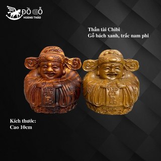 Thần tài chibi, tượng gỗ thần tài may mắn tài lộc