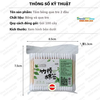 Tăm bông thân tre 2 đầu