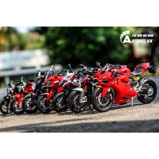 Mô hình xe Ducati 1199 XDiavel Streetfighter Monster 696 Hypermotard tặng biển số miễn phí 1:12 các loại