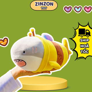 Gấu bông cá mập ong vàng êm mịn dễ thương cao cấp ZinZon