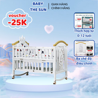 Nôi cũi cho bé babythesun giường ngủ trẻ em đa năng 6 chế độ cho bé từ 0 - 12 tuổi