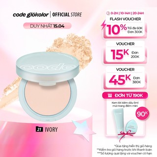 Phấn phủ dạng nén trang điểm Code Glokolor Fix-on Primer in Pact 11g