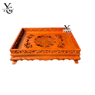 Khay Trà Gỗ Hương Loại To Nhất có ngăn chứa nước phía dưới tiện lợi