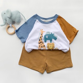 Samsoo Bộ cộc tay vườn thú safari