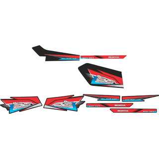 Tem rời dán xe dream mẫu ex5 đỏ xanh cực chất, hàng 3 lớp chất lượng cao ,team decal