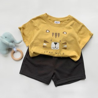 Samsoo Bộ cộc tay hổ vàng quần đen stay wild