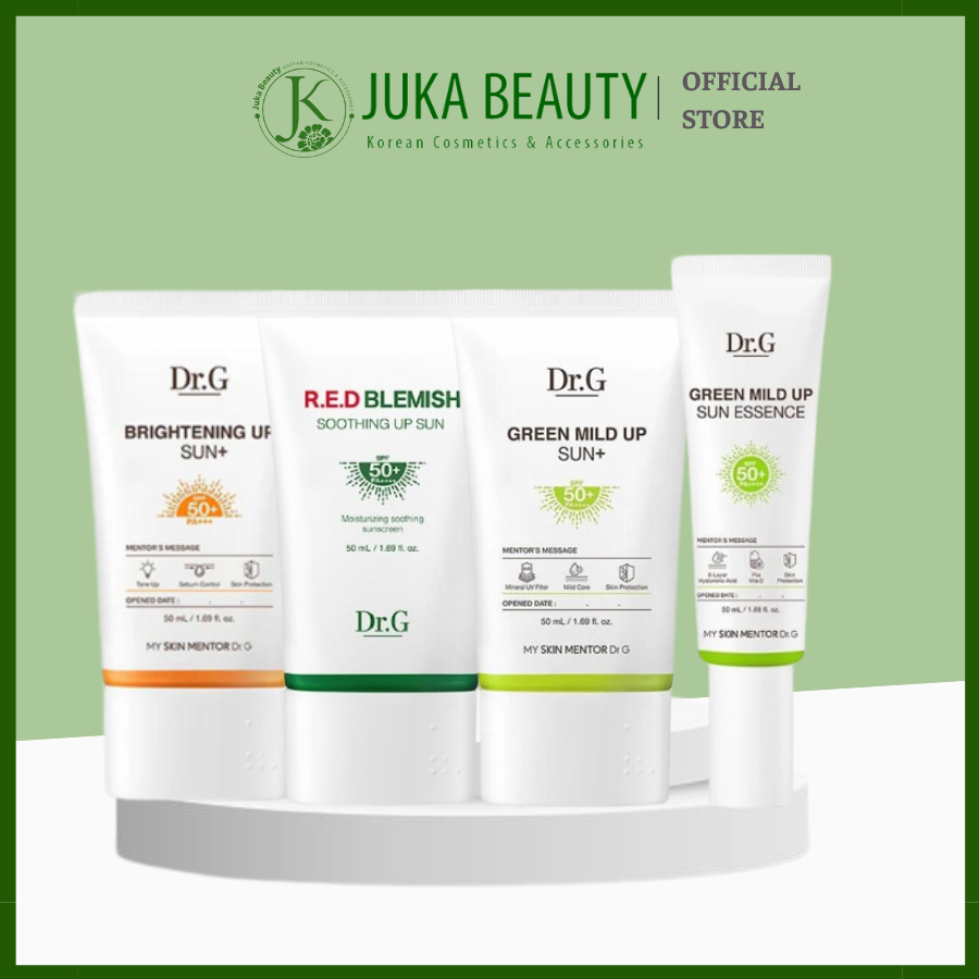 Kem chống nắng Dr.G Green Mild Up Sun Essence SPF50+ PA++++ / Dr.G Brightening Up Sun+ SPF50+ PA+++