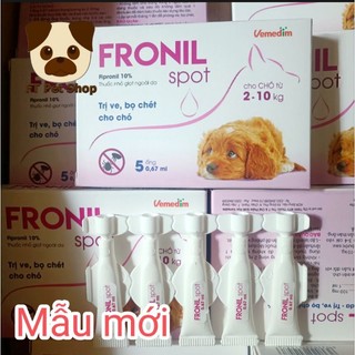 Thuốc Nhỏ Gáy Trị Ve Rận Bọ Chét Cho Chó Fronil Spot 1 Hộp 5 Ống
