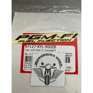 tem PGM Fi chữ đen nền trong dán yếm ổ khóa xe future neo xe màu trắng 87127KYL900ZB