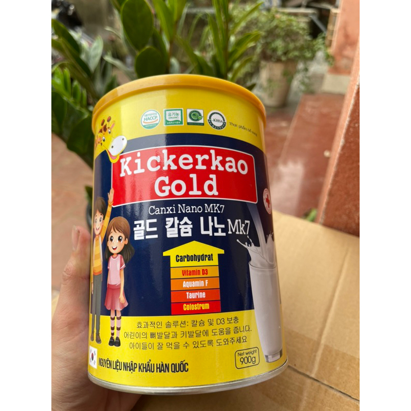 [CHÍNH HÃNG] Sữa phát triển chiều cao Kickerkao Gold Canxi Nano MK7 900gr