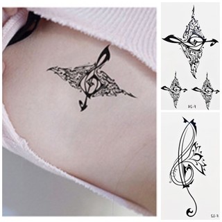 [Đọc kỹ mô tả] Hình dán tạm thời nốt nhạc f12 f24. Xăm dán tatoo mini tạm thời, size <10x6cm