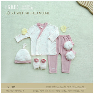Hrnee - Bộ sơ sinh cài chéo modal