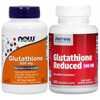  Glutathione Reduced 500mg Now Foods & Jarrow Formulas trắng da nội sinh 