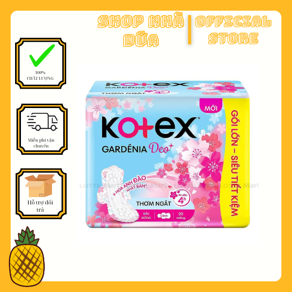 [Bịch 20 miếng] Băng vệ sinh Kotex Hoa Anh Đào Siêu mỏng Có cánh