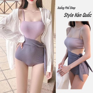 (Sẵn-ảnh thật) Đồ bơi, Bikini màu Nude liền thân cut-out Style Hàn quốc #1937 Hàng nhập Quảng châu