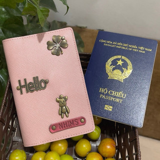 Bao da hộ chiếu Vỏ bọc hộ chiếu passport khắc tên chủ nhân