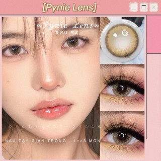 CÓ ĐỘ CẬN ♡ Kính áp tròng . lens nâu pha sắc cam giãn tròng to | Pynielens ྀིྀི