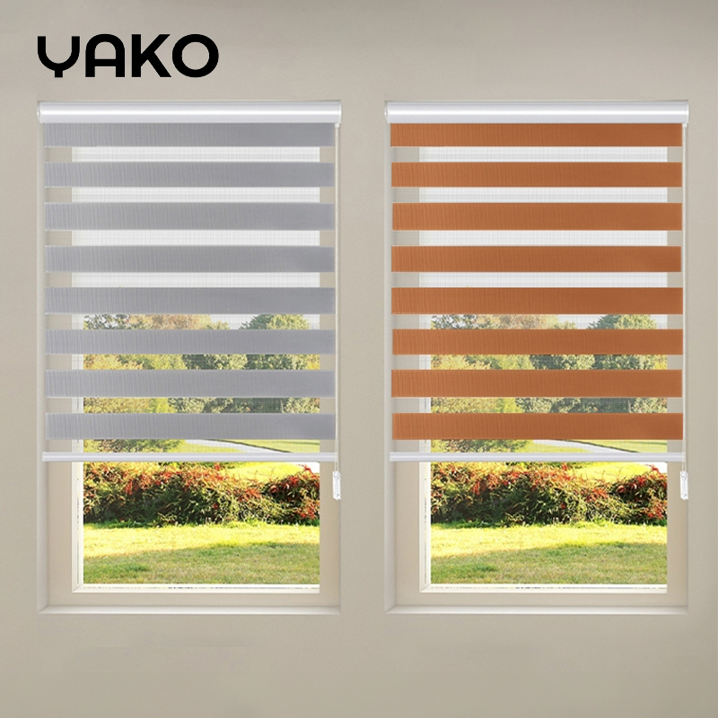 YAKO Rèm cửa sổ xếp ly chất liệu vải dệt chắn nắng,rèm cửa dán tường