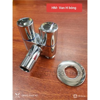 Van tê chia nước, van chia nước bồn cầu toilet hình chữ H đồng thau