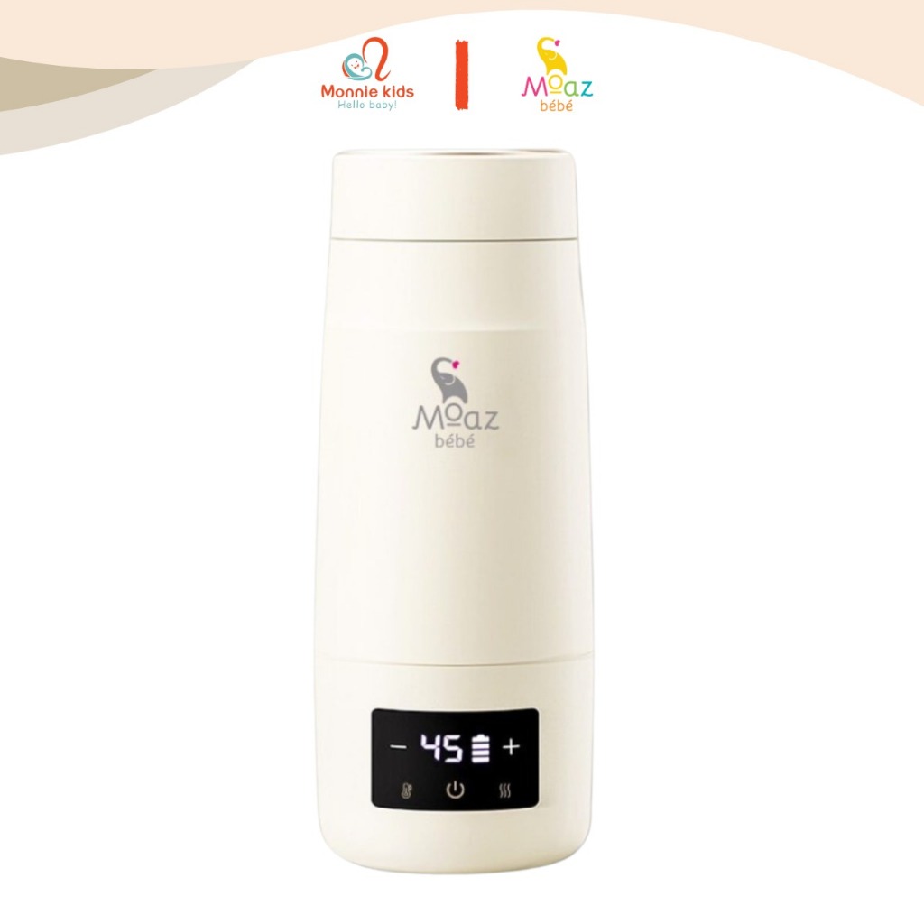Bình đun nước pha sữa Moaz Bebe MB058 di động cho bé, ấm đun nước giữ nhiệt - Monnie Kids